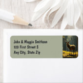 美しい鹿の動物の自然野生動物 ラベル (インサイチュ)