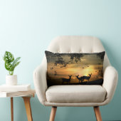 美しい鹿の枕 ランバークッション (椅子)