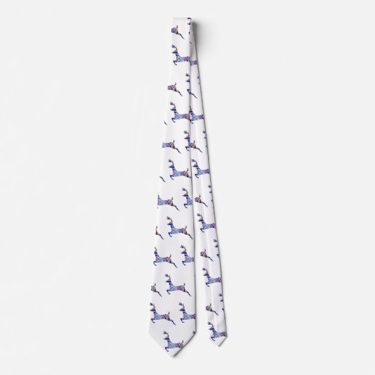 美しい鹿マンダラアートタイ ネクタイ (正面)