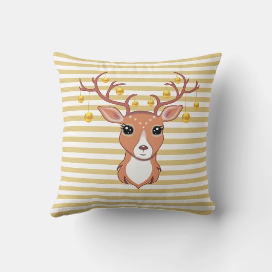 美しい鹿 クッション (裏面)