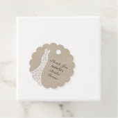 美しい麻のウェディングシャワーのお礼 フェイバータグ (インサイチュ)