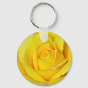 美しい黄色いバラの花びら キーホルダー