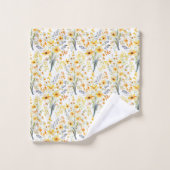 美しい黄色い春の野花 バスタオルセット (ウォッシュタオル)