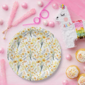 美しい黄色い春の野花 ペーパープレート (パーティー)