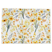 美しい黄色い春の野花 ラージペーパーバッグ (裏面)