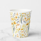 美しい黄色い春の野花 紙コップ (右)