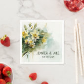 美しい黄色い水仙 スタンダードカクテルナプキン (インサイチュ)