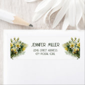 美しい黄色い水仙 ラベル (インサイチュ)