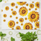 美しい黄色い花 キッチンタオル (折り畳み)