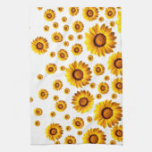 美しい黄色い花 キッチンタオル (縦)