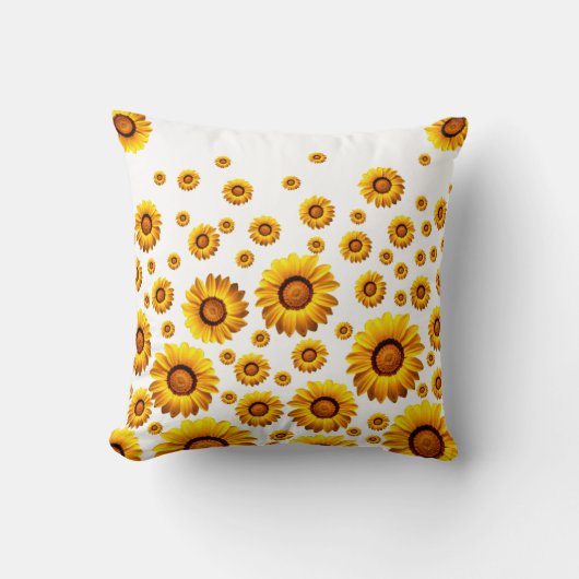 美しい黄色い花 クッション (正面)