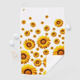 美しい黄色い花 ゴルフタオル