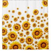 美しい黄色い花 シャワーカーテン (正面)