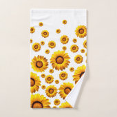 美しい黄色い花 バスタオルセット (ハンドタオル)