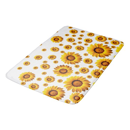 美しい黄色い花 バスマット (アングル)