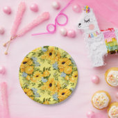 美しい黄色い花 ペーパープレート (パーティー)