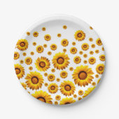 美しい黄色い花 ペーパープレート (正面)