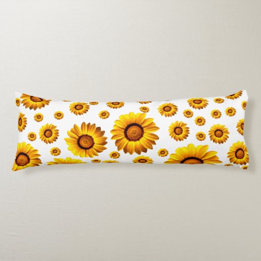 美しい黄色い花 ボディピロー (正面)