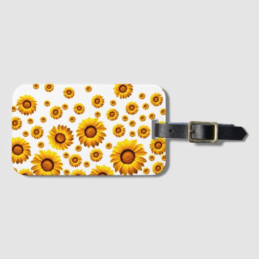 美しい黄色い花 ラゲッジタグ (正面横)