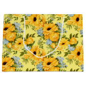 美しい黄色い花 ラージペーパーバッグ (正面)