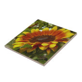 美しい黄色とオレンジのヒマワリのセラミックタイル タイル (側面)