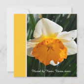 美しい黄色とゴールドの水仙の花 全体 招待状 (正面)
