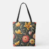 美しい黄色とピンクの花の開花 トートバッグ (裏面)