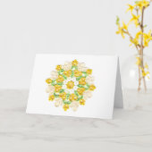 美しい黄色と白のクイルフラワーデザイン カード (黄色い花)