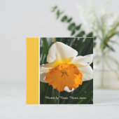 美しい黄色と金ゴールドの水仙の花すべての部分 招待状 (スタンド正面)
