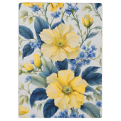 美しい黄色と青の花 クリップボード (裏面)