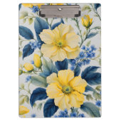 美しい黄色と青の花 クリップボード (正面)