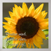 美しい黄色のひまわりザサン写真 ポスター (正面)