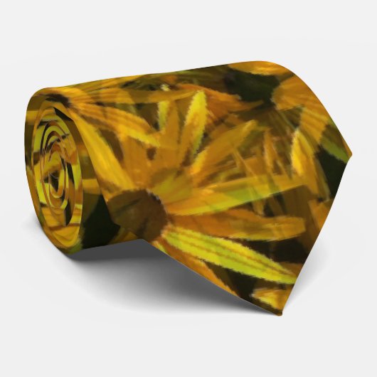 美しい黄色のひまわりネックタイ ネクタイ (ロール)