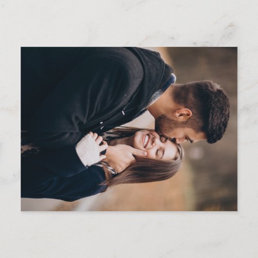 美しい黄色のひまわりフレームフォト結婚ズ 案内ポストカード (裏面)