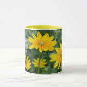 美しい黄色のひまわりプリントマグカップ マグカップ (中央)