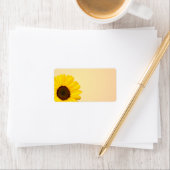 美しい黄色のひまわり空白ののラベル ラベル (インサイチュ)