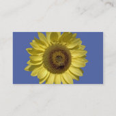 美しい黄色のひまわり青いプロフェッショナル 名刺 (裏面)