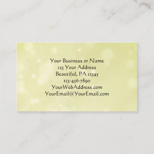 美しい黄色のダリアと聖書の聖句ヤコブ4:8, 名刺 (裏面)