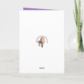 美しい黄色のチューリップの母の日ギフト（紫） シーズンカード (裏面)