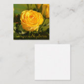 美しい黄色のバラの写真パーソナライズされた エンクロージャーカード (正面/裏面)