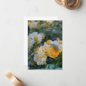 美しい黄色のバラの束 ノートカード (正面/裏面インサイチュ)