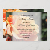 美しい黄色のバラの花すべてパーティの招待状 招待状 (正面/裏面)