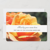 美しい黄色のバラの花すべてパーティの招待状 招待状 (裏面)