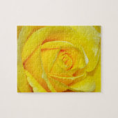 美しい黄色のバラの花びら ジグソーパズル (横)