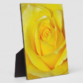 美しい黄色のバラの花びら フォトプラーク (側面)