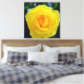 美しい黄色のバラの花写真。 キャンバスプリント (インサイチュ (寝室))