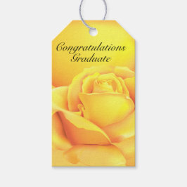 美しい黄色のバラパーソナライズされた ギフトタグ