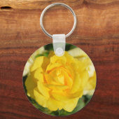 美しい黄色のバラ キーホルダー (正面)