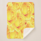 美しい黄色のバラ シェルパブランケット (正面)
