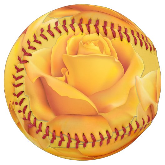 美しい黄色のバラ ソフトボール (正面左)